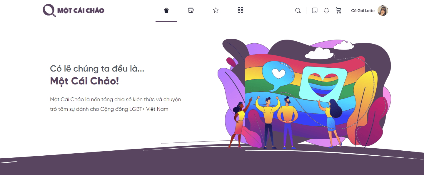 Ảnh minh hoạ dự án Một Cái Chảo – Nền tảng Cộng đồng LGBT+ Việt Nam